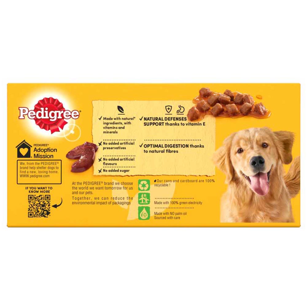 Pedigree Adult Wet Dog Food Tins Mixed in Gravy 6 x 400g Image 4