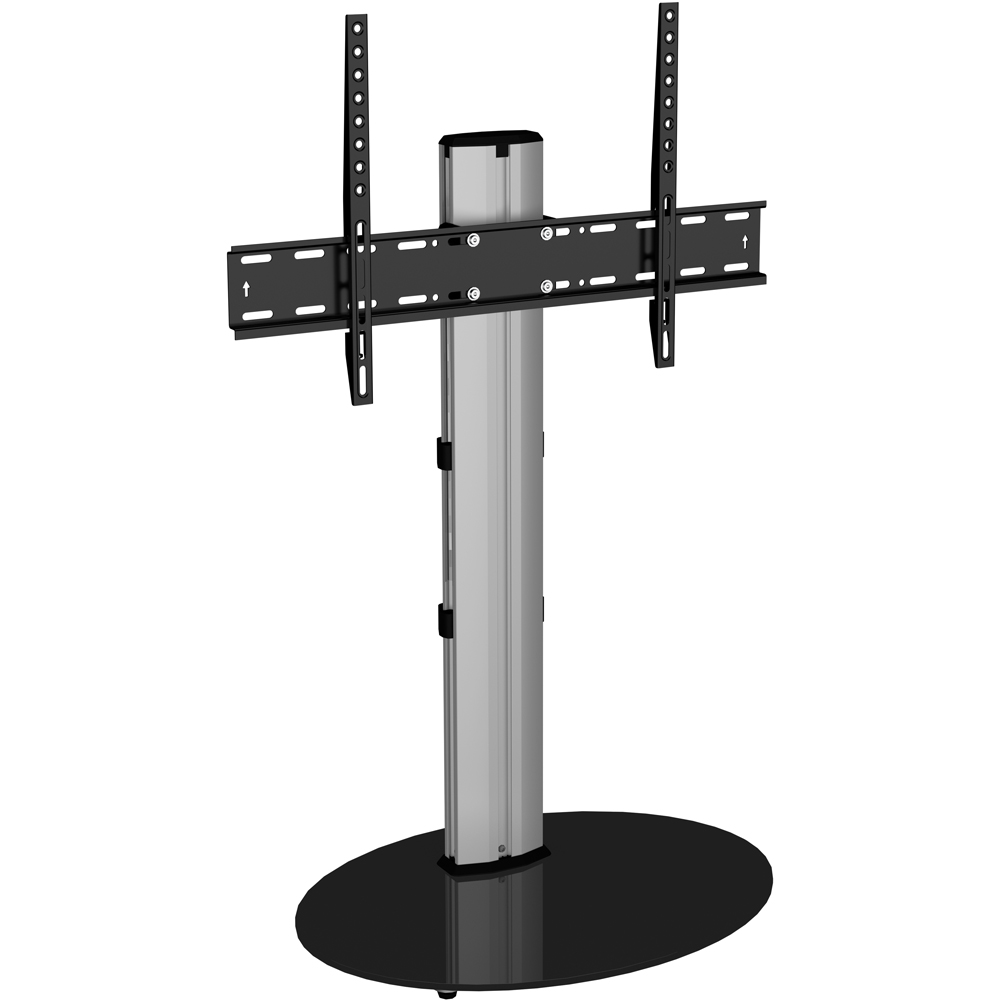 AVF Eno Silver and Black Glass Pedestal TV Unit Image 2