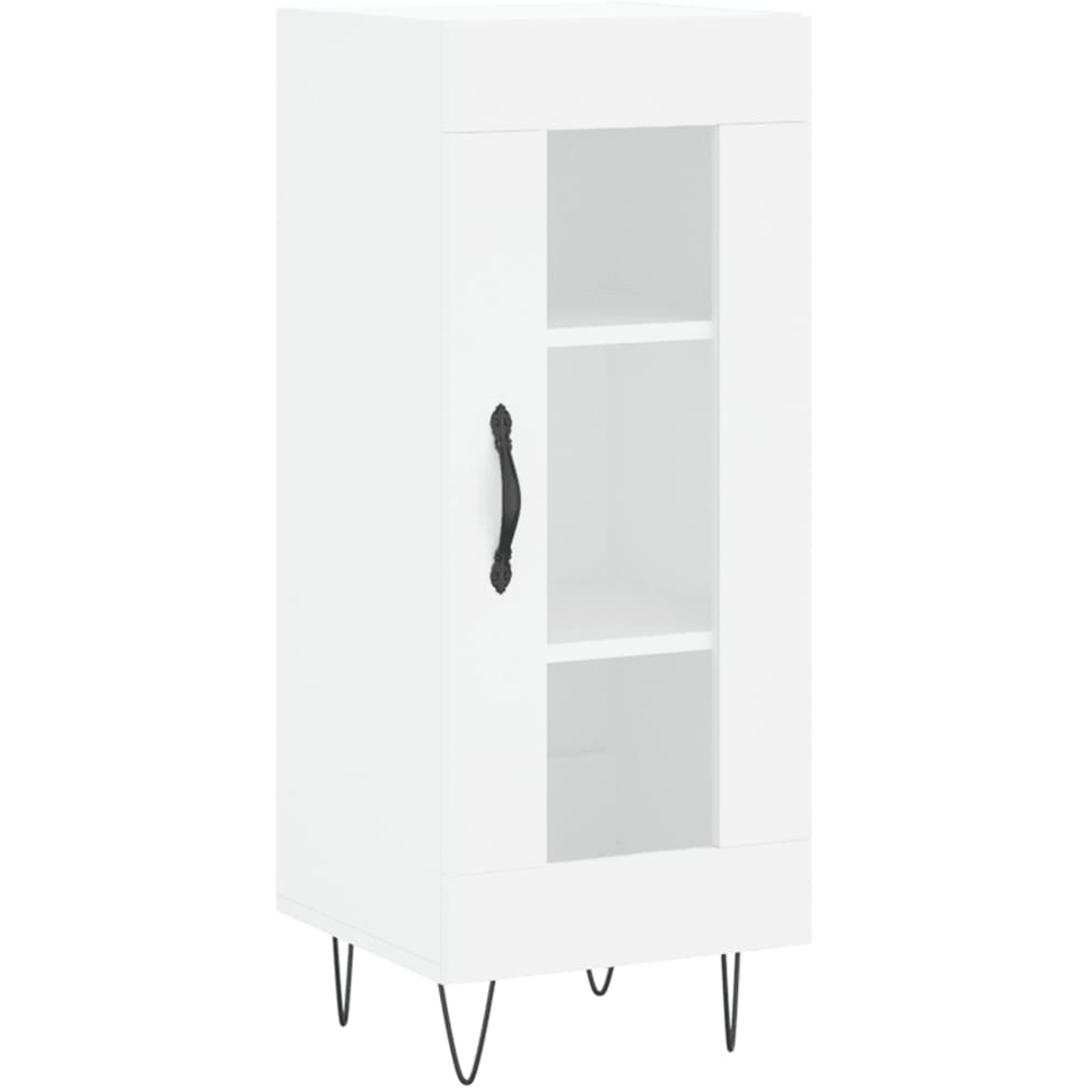 vidaXL 2 Door White Slim Glass Highboard Image 5