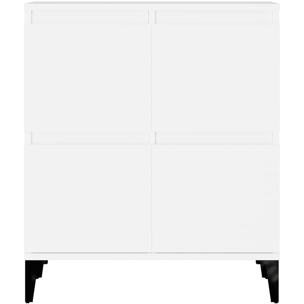 vidaXL 4 Door White Sideboard Set of 3 Image 8