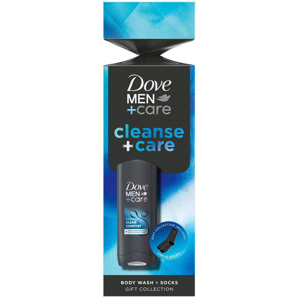 Dove Men+Care Cleanse Bodywash and Socks Gift Set 3 Pack Image 5