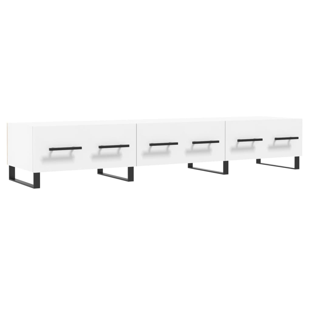 vidaXL 3 Drawer White TV Cabinet Image 2