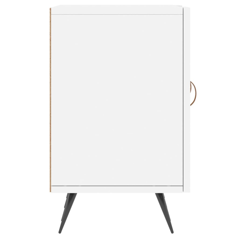 vidaXL 2 Door 2 Shelf White TV Cabinet Image 7