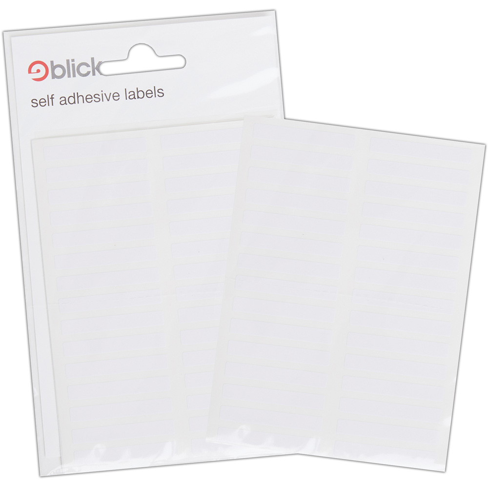 Blick White Rectangular Self Adhesive Warehouse Label 5 x 35mm 2400 Pack Image 4