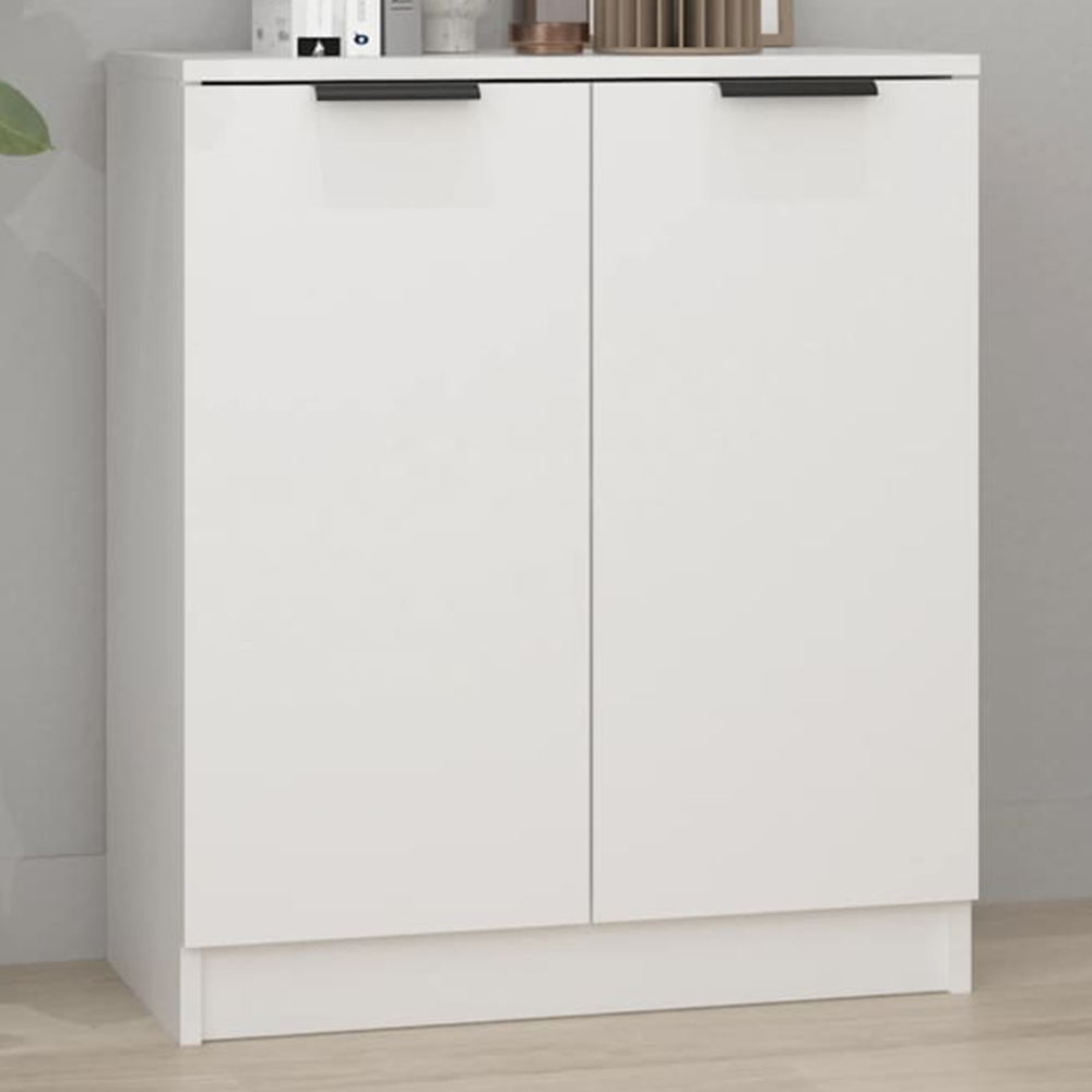 vidaXL 2 Door White Sideboard Image 1