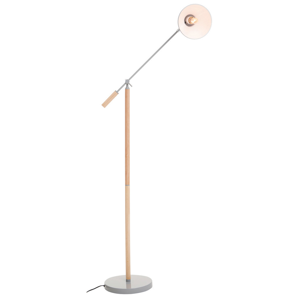 Premier Housewares Matte Grey Floor Lamp Image 2