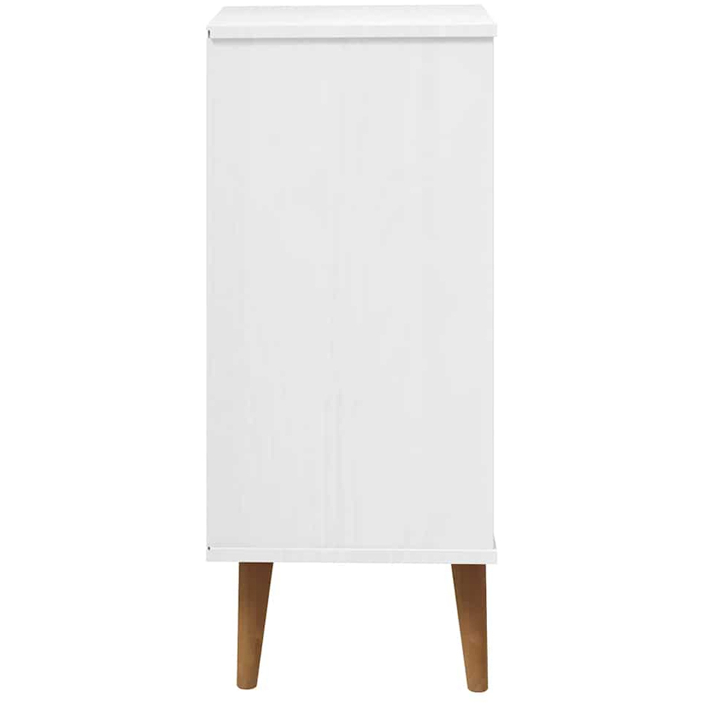 vidaXL 4 Drawer White Solid Pine Wood Drawer Cabinet Image 6