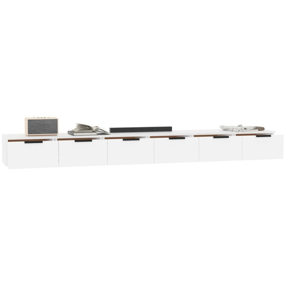vidaXL 3 Door White Wall Cabinet 2 Pack Image 3