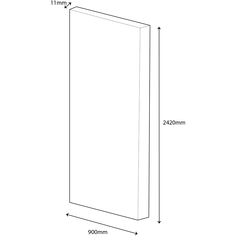 Wetwall Mermaid 2420 x 900mm Greige Stone Concrete Plywood Shower Wall Panel Image 5