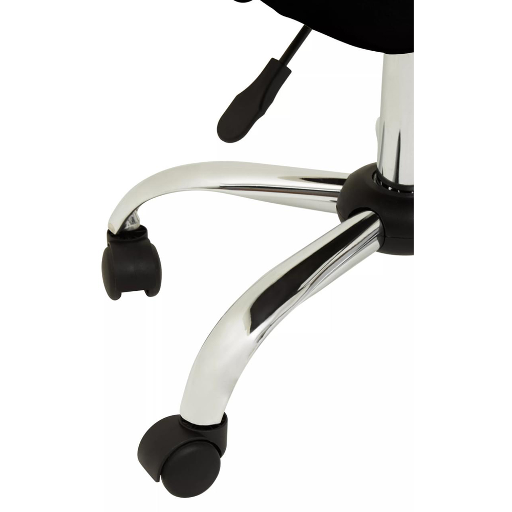 Interiors by Premier Brent Black and Chrome Swivel Home Office Chair Image 5