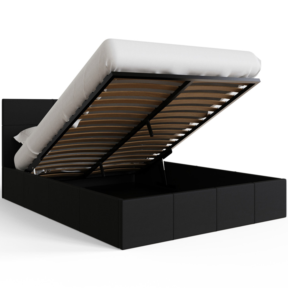 GFW Small Double Black End Lift Ottoman Bed Image 3