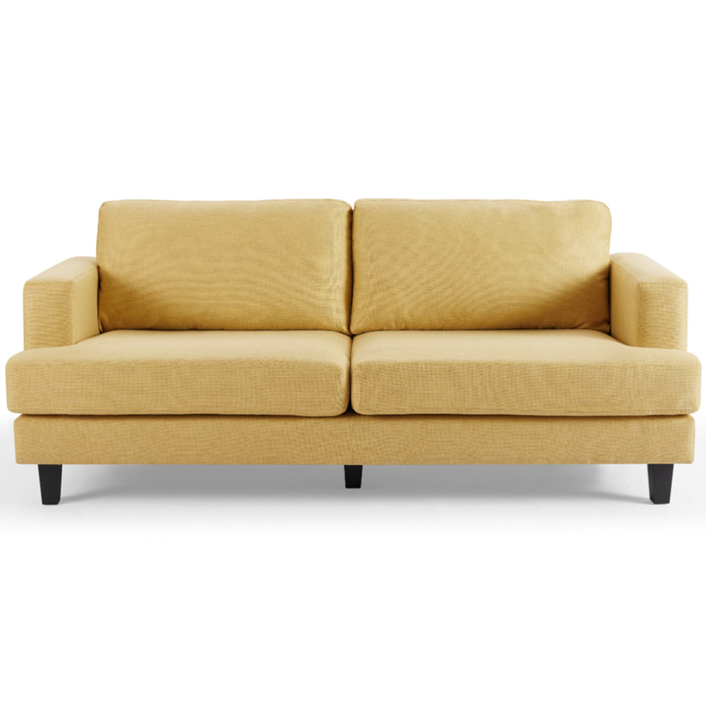 Home Detail Dale 3 Seater Mustard Linen Sofa Image 3