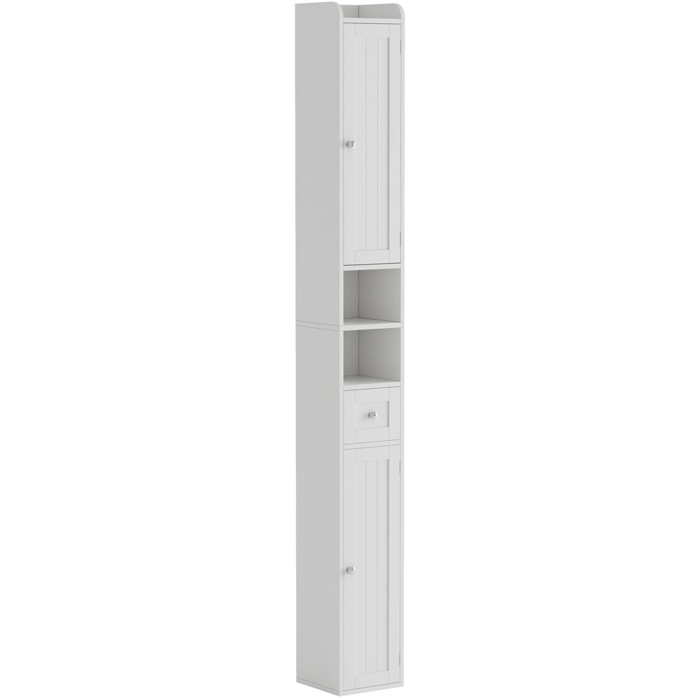 Kingston Tall Bathroom Storage Cabinet White Image 1