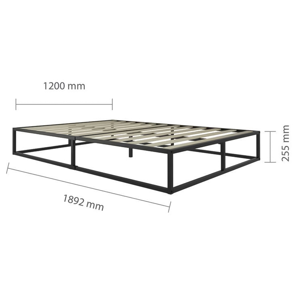 Soho Small Double Black Metal Platform Bed Frame Image 7