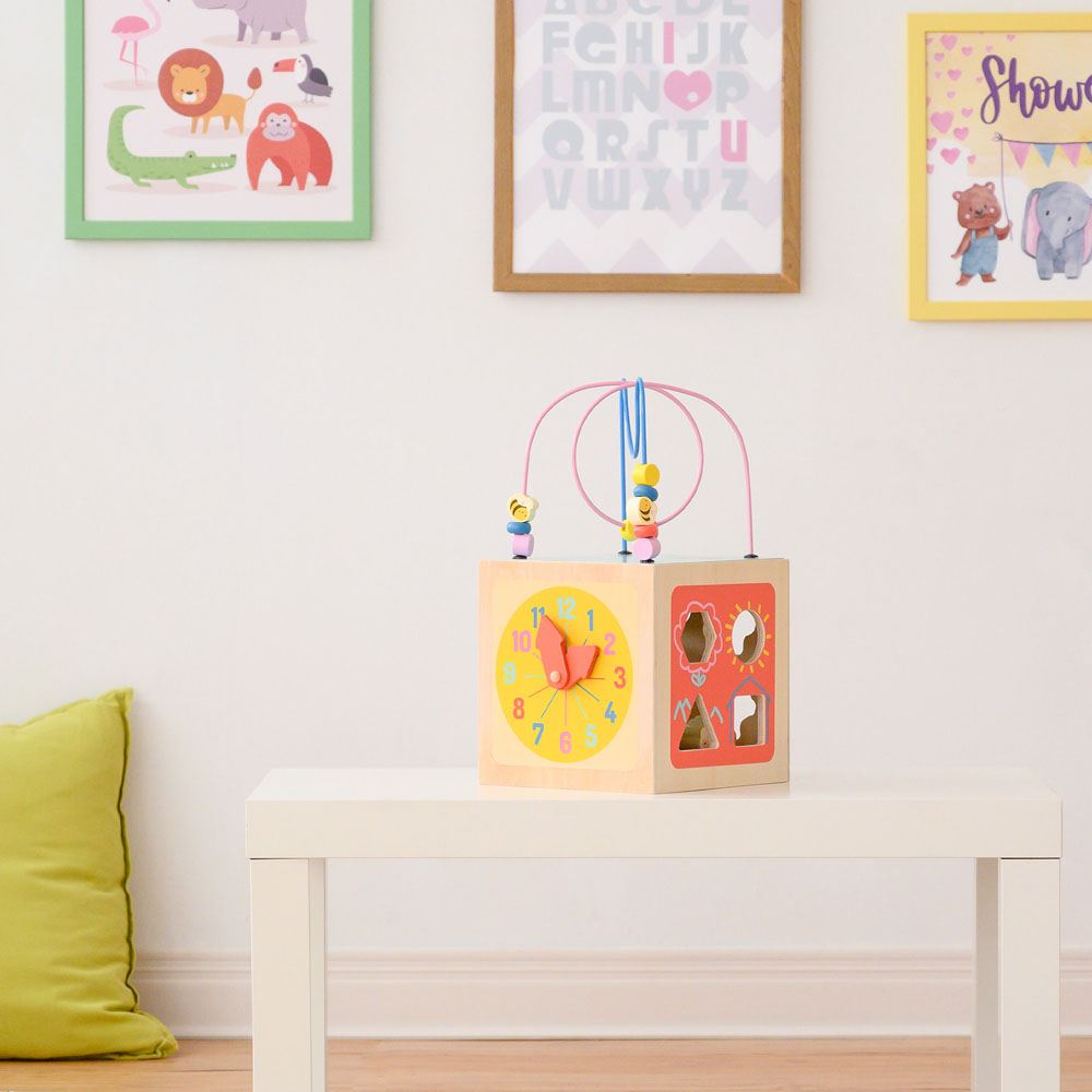 Teamson Kids Preschool Play Lab 4 Side Wooden Cube Image 8