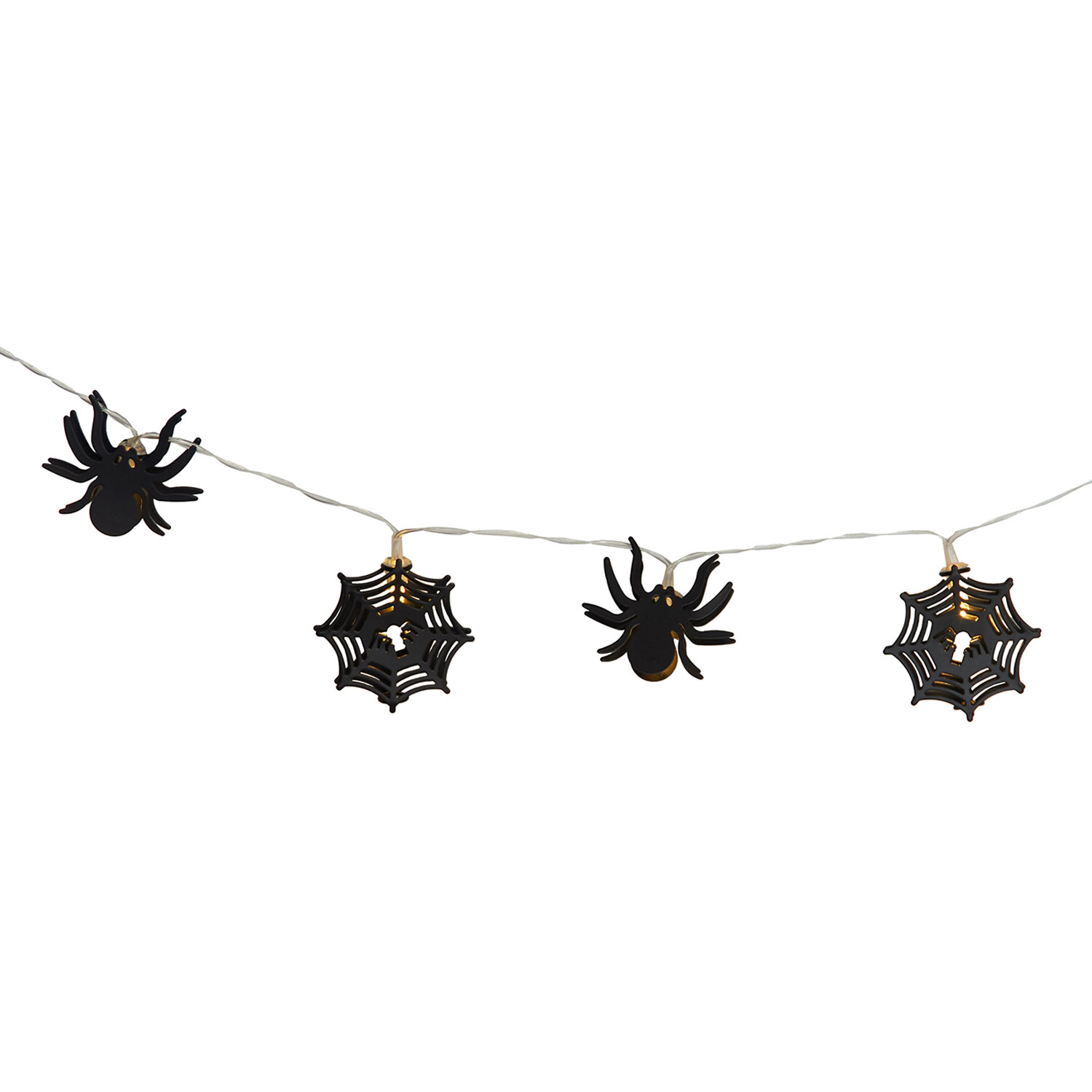 20 LED Spider and Web String Light Black Image 1