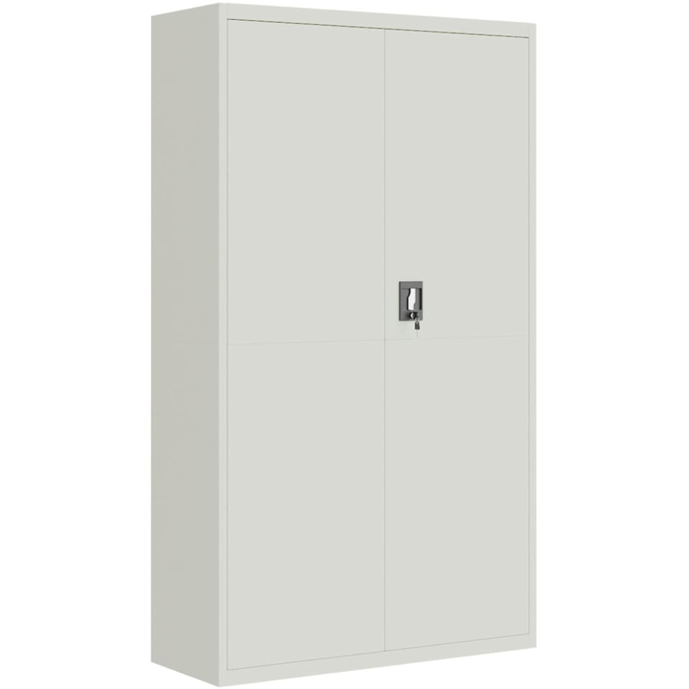 vidaXL 2 Door Light Grey Lockable File Cabinet Image 2