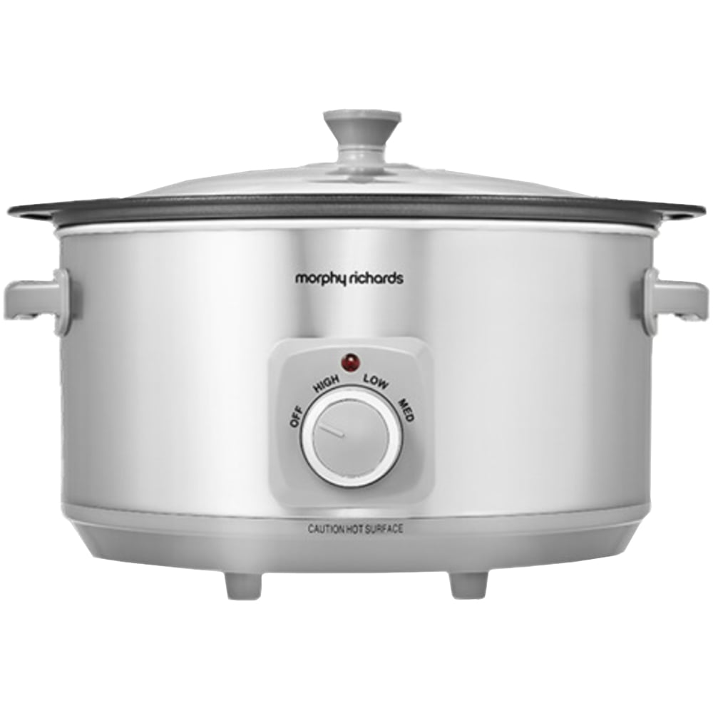 Morphy Richards 638206 Brushed Stainless Steel 6.5L Aluminium Slow Cooker Image 1