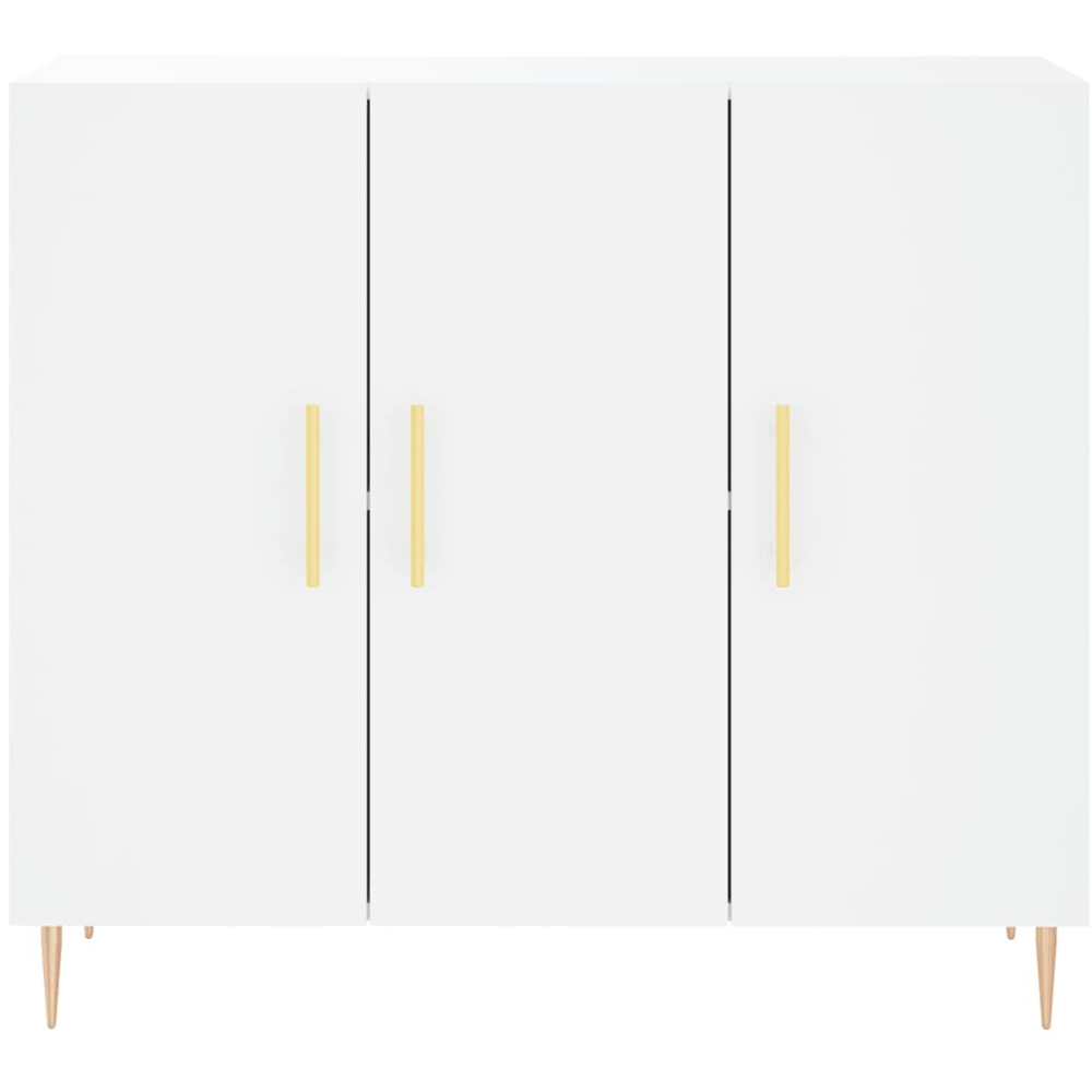 vidaXL 3 Door White Sideboard Image 6