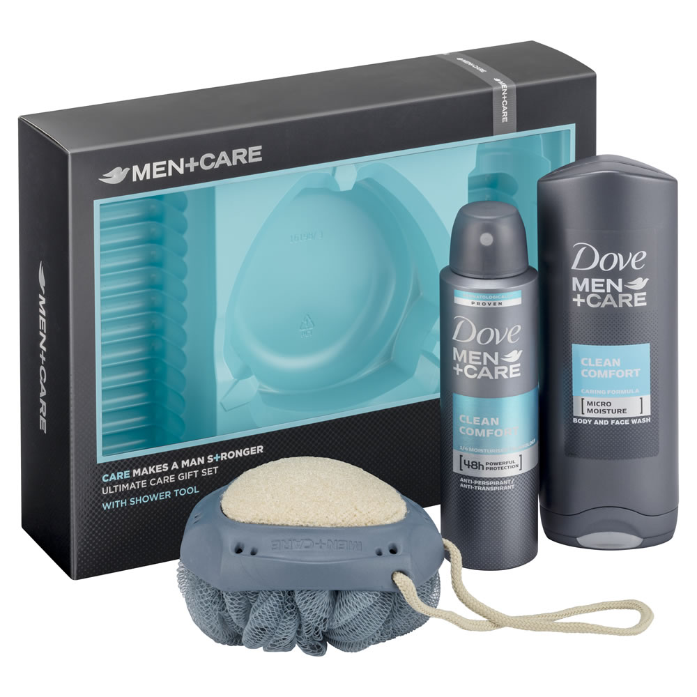 Dove Men +Care Gift Set with Shower Tool Image 3