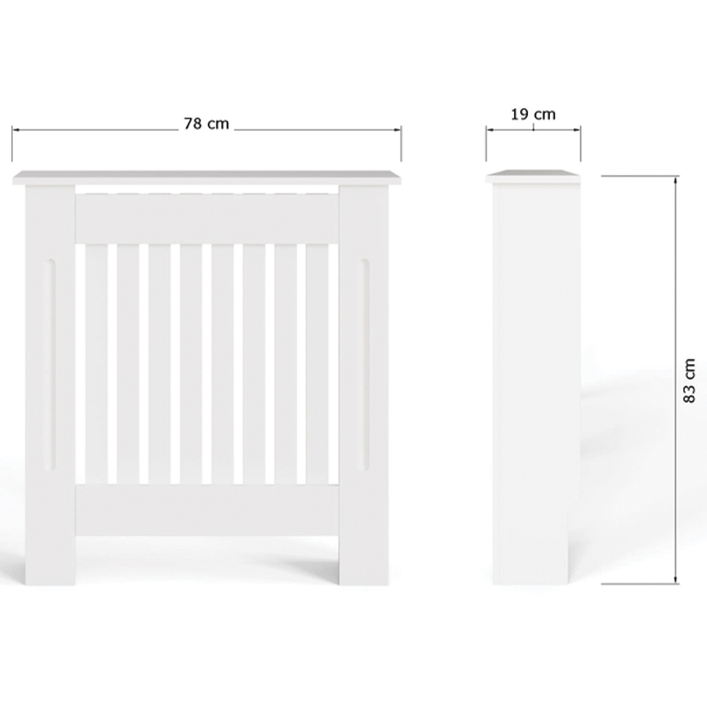 GFW Harrison White Open Slat Radiator Cover Small Image 7