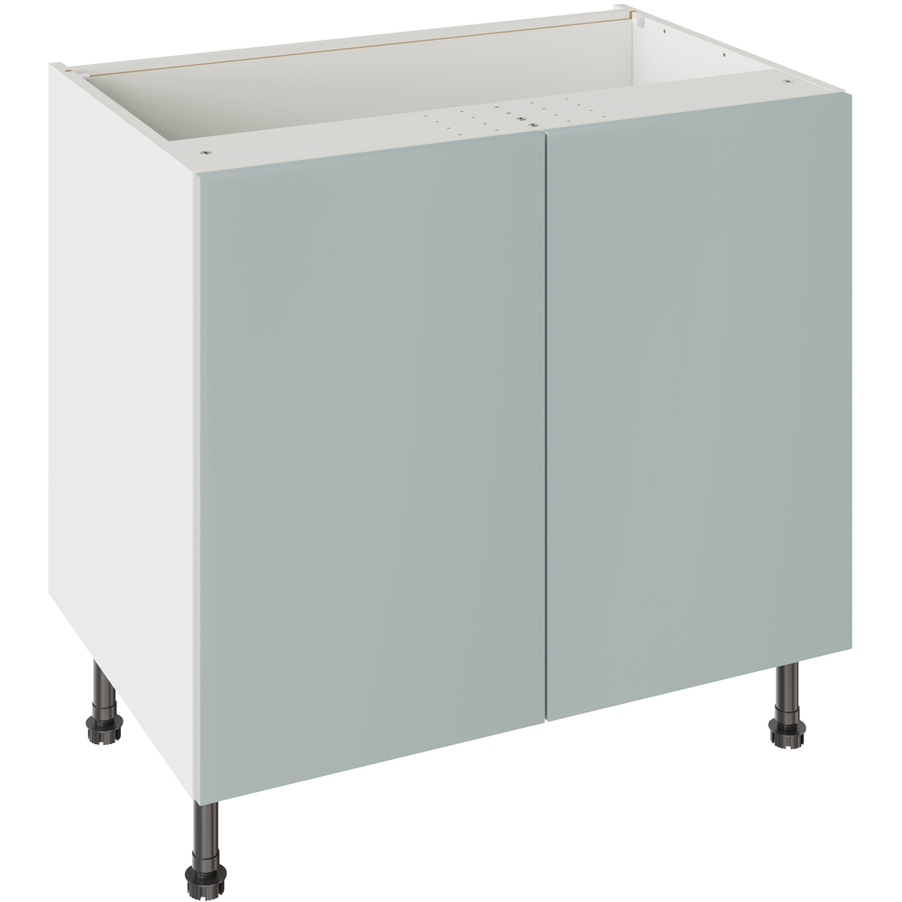 Kitchen Kit Slab Supermatt Aquamarine Base Kitchen Cabinet Flatpack 900mm Image 1