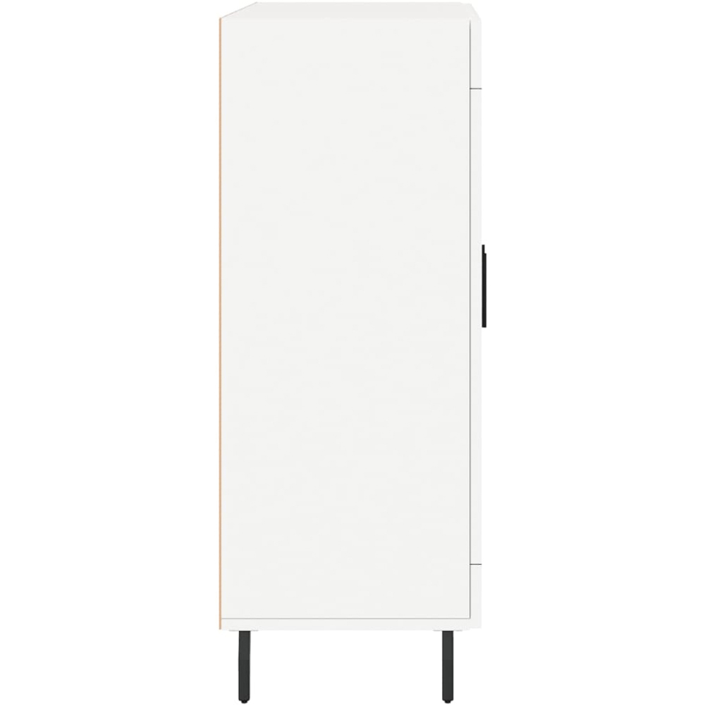 vidaXL 2 Glass Door White Small Sideboard Image 7