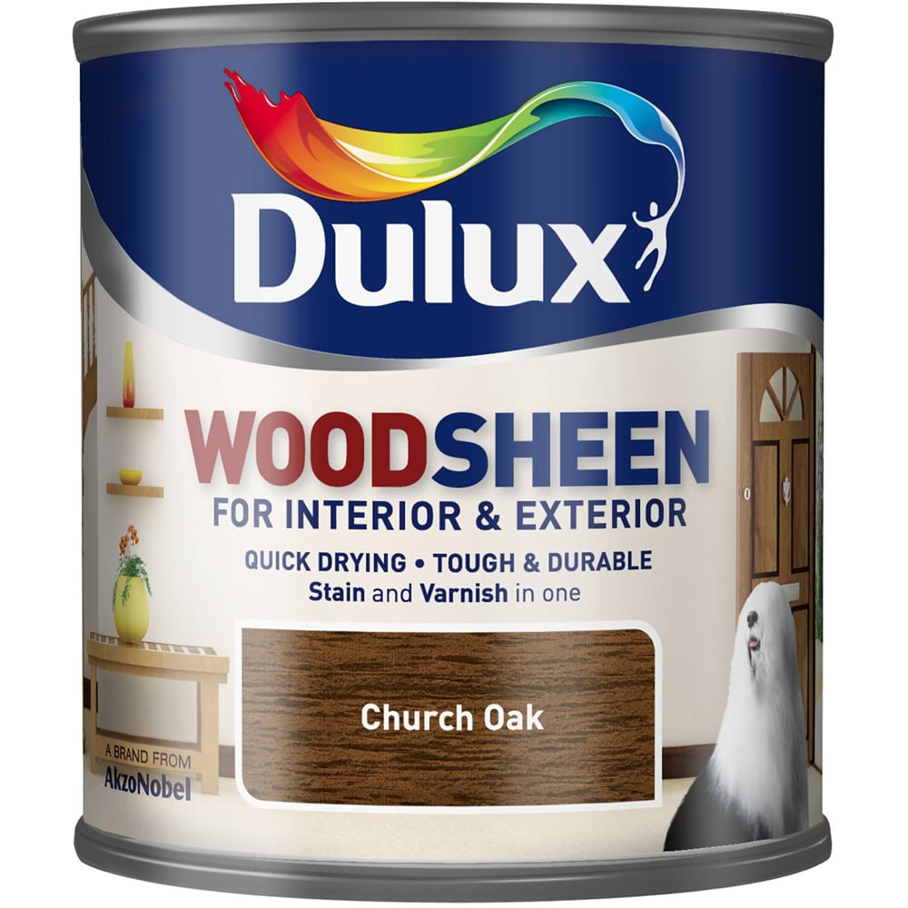 Dulux Church Oak Woodsheen Varnish 250ml Image 1