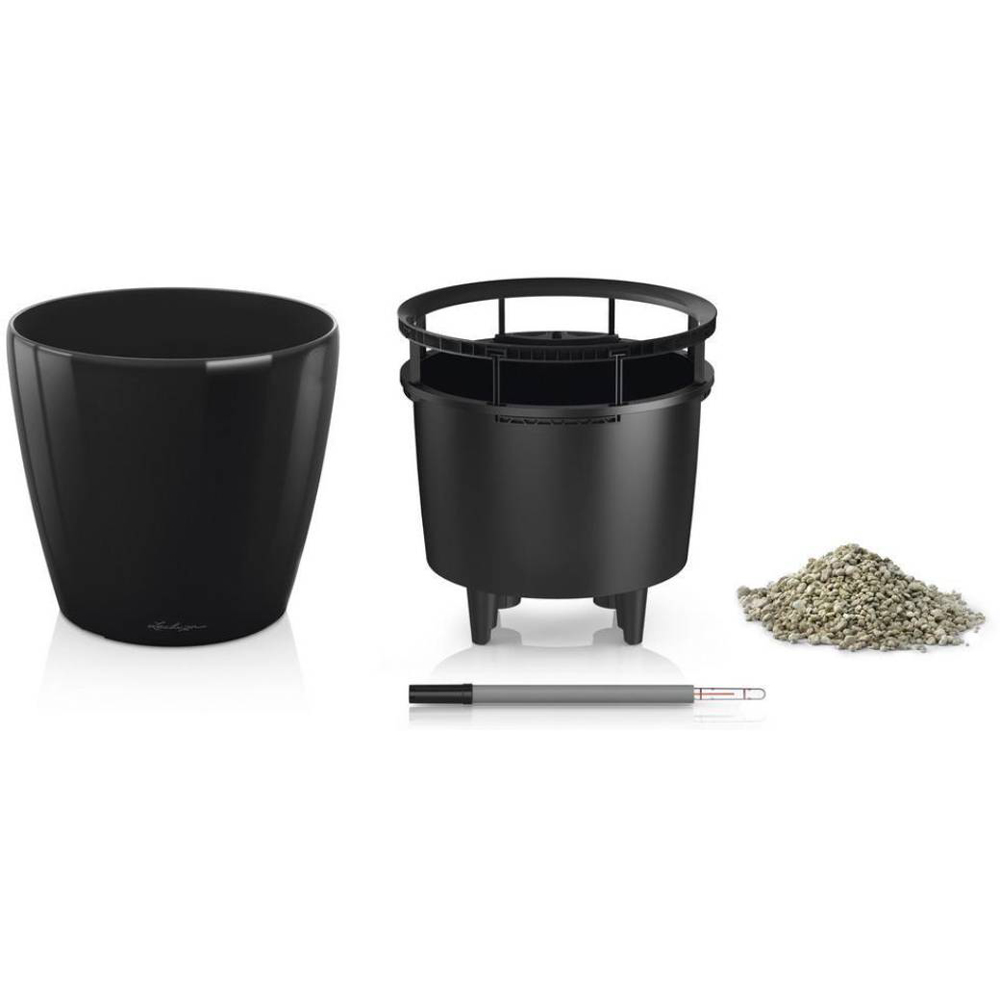 Lechuza Classico 35 LS Charcoal Poly-Resin Self-Watering Planter 33cm Image 5