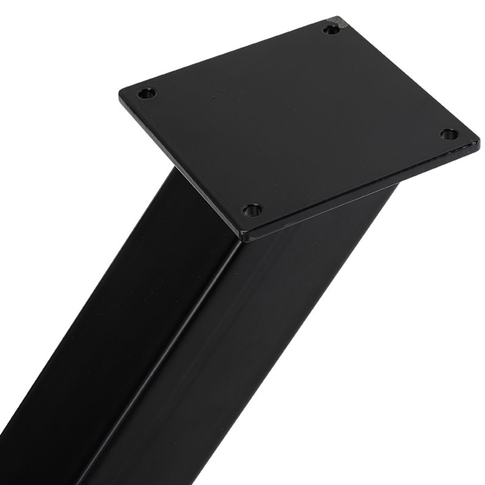 Living and Home Set of 4 Black Criss Cross Metal Table Legs Image 5