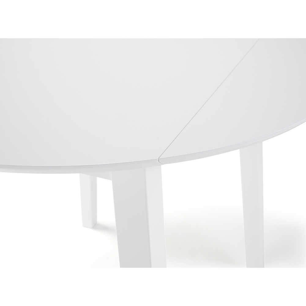 Julian Bowen Coast 4 Seater Round Dropleaf Table White Image 6