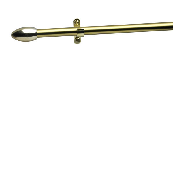 Wilko 75 - 120cm Brass Effect Cafe Rod Curtain Pole Image