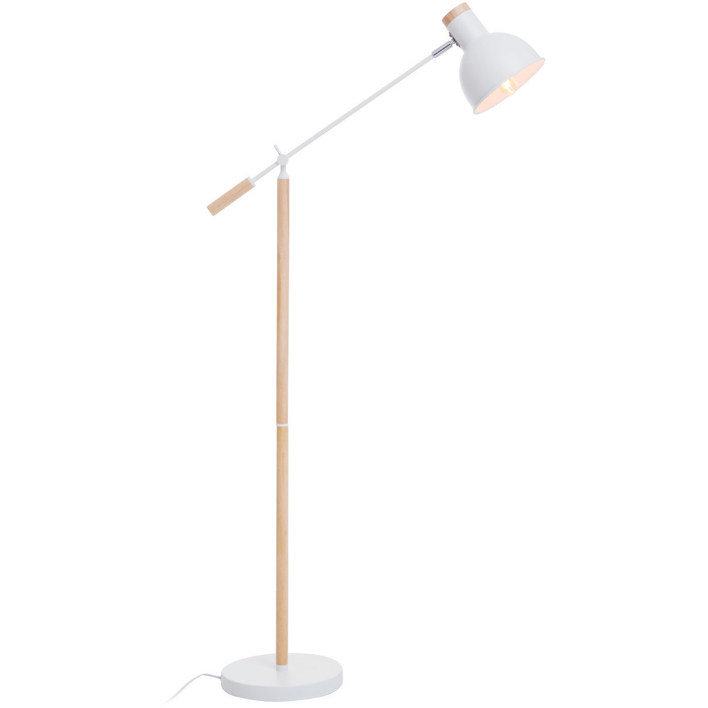 Premier Housewares Matte White Floor Lamp Image 2