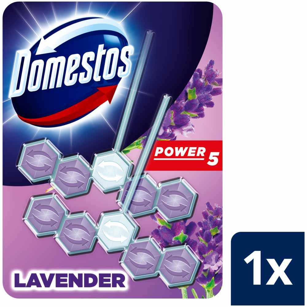 Domestos Rimblock Power 5 Lavender 2 x 55g Image 1
