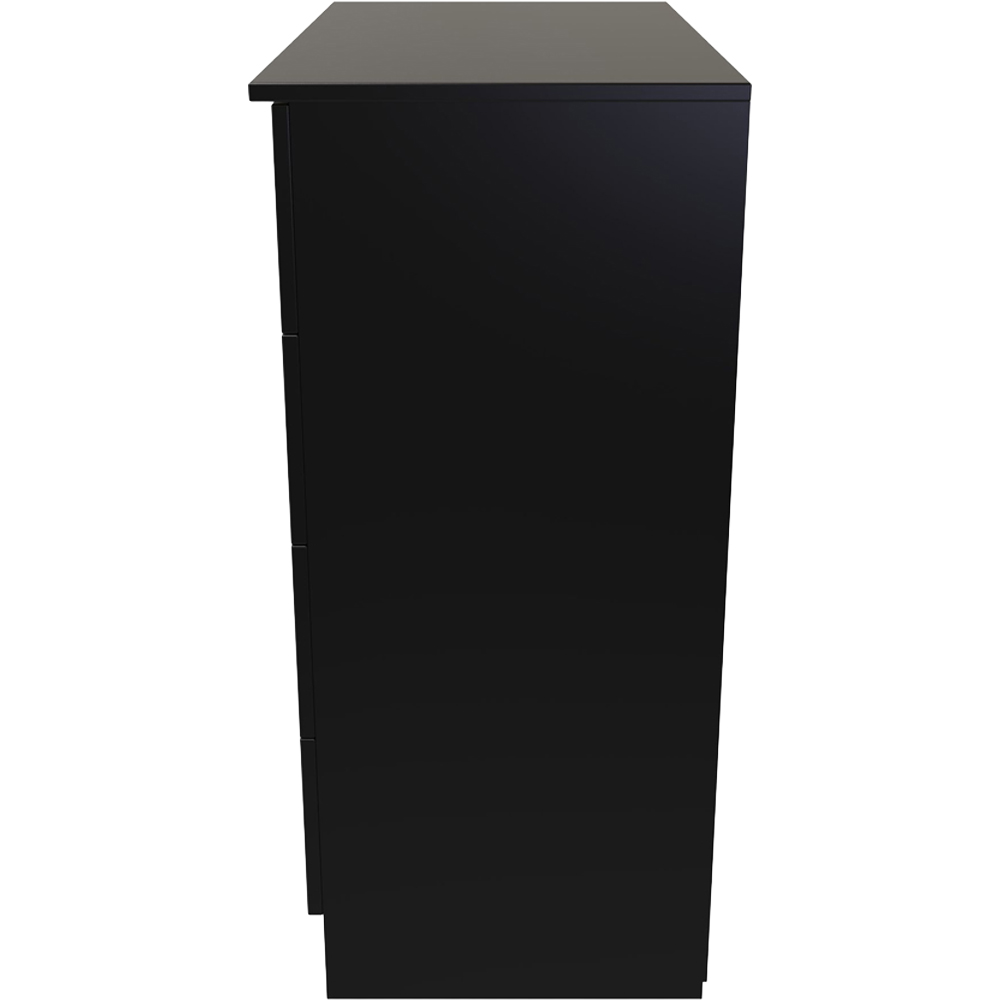 Crowndale Avon 4 Drawer Matt Black Chest of Drawers Ready Assembled Image 3