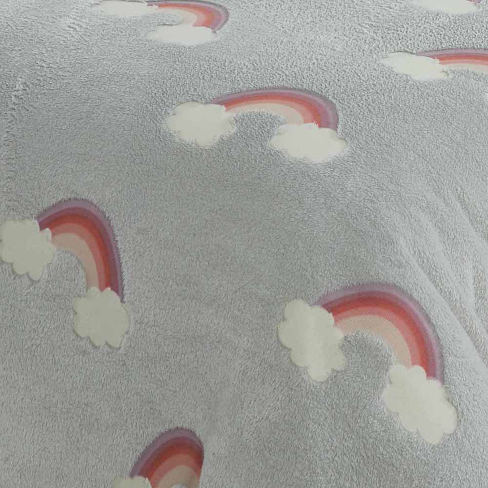 Sleepdown Fleece Rainbow Glow in the Dark Duvet Set Single Image 3