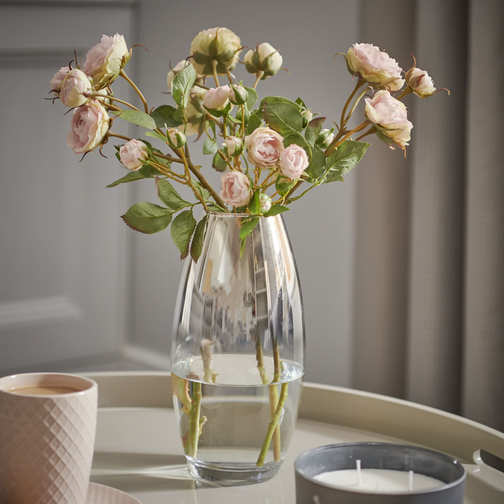 consumirse Abigarrado orgánico Wilko Glass Rose Gold Ombre Vase | Wilko
