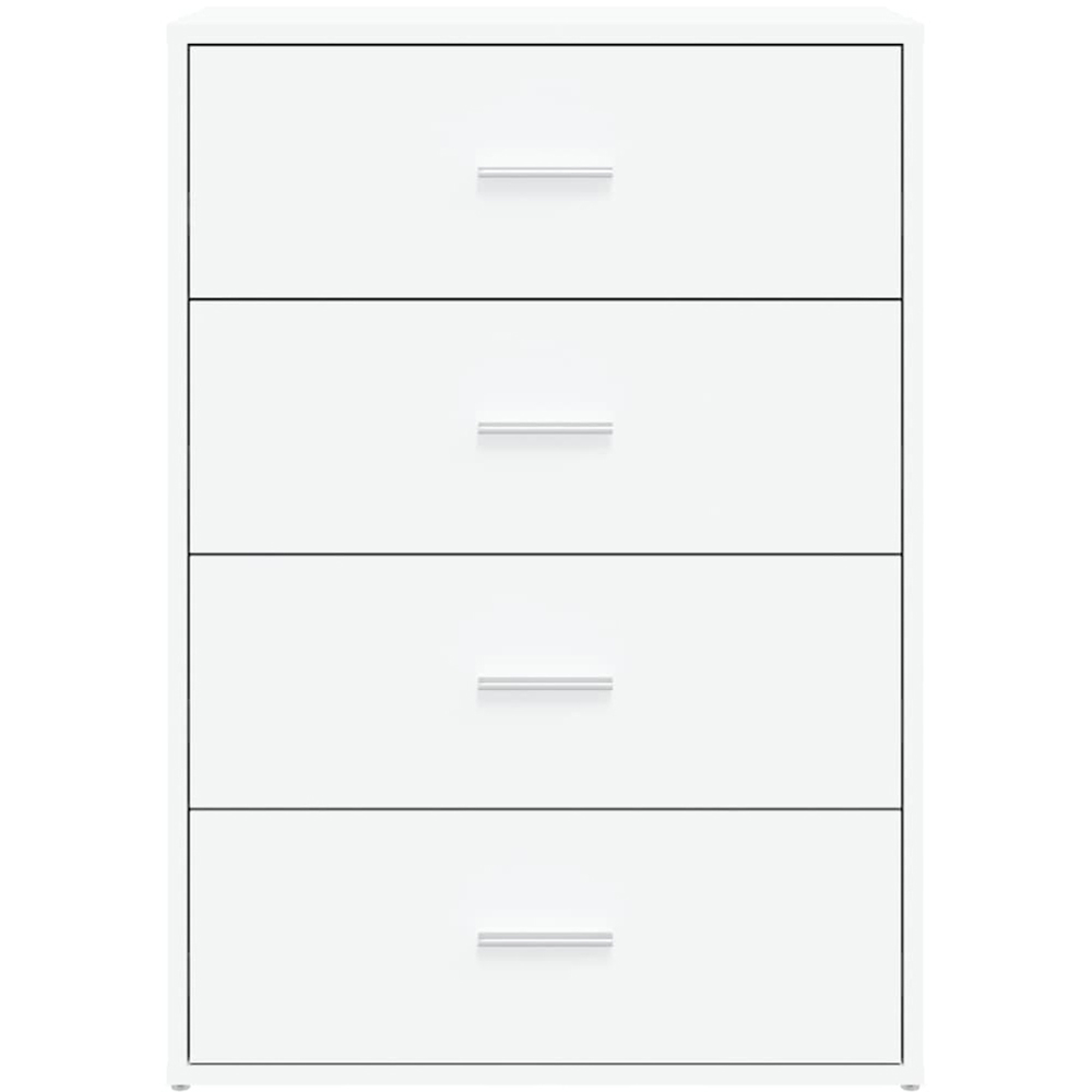vidaXL 4 Drawer White Sideboard Set of 2 Image 4