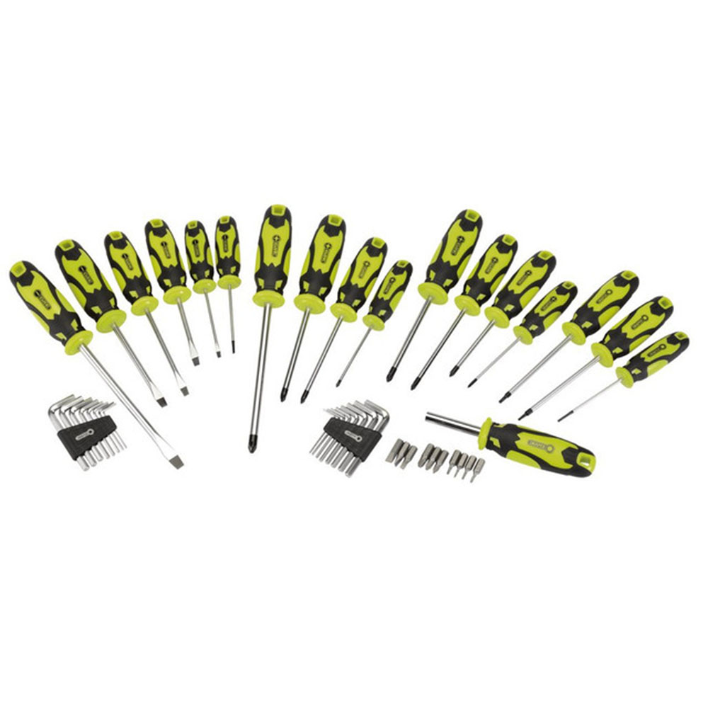 Draper 44 Piece Soft Grip Screwdriver Hex Key and Bit Set Image 1