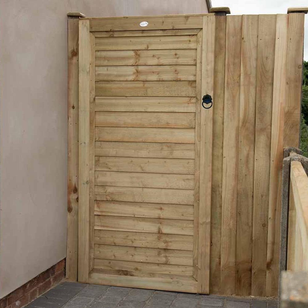 Forest Garden 6ft Pressure Treated Square Lap Gate Image 2