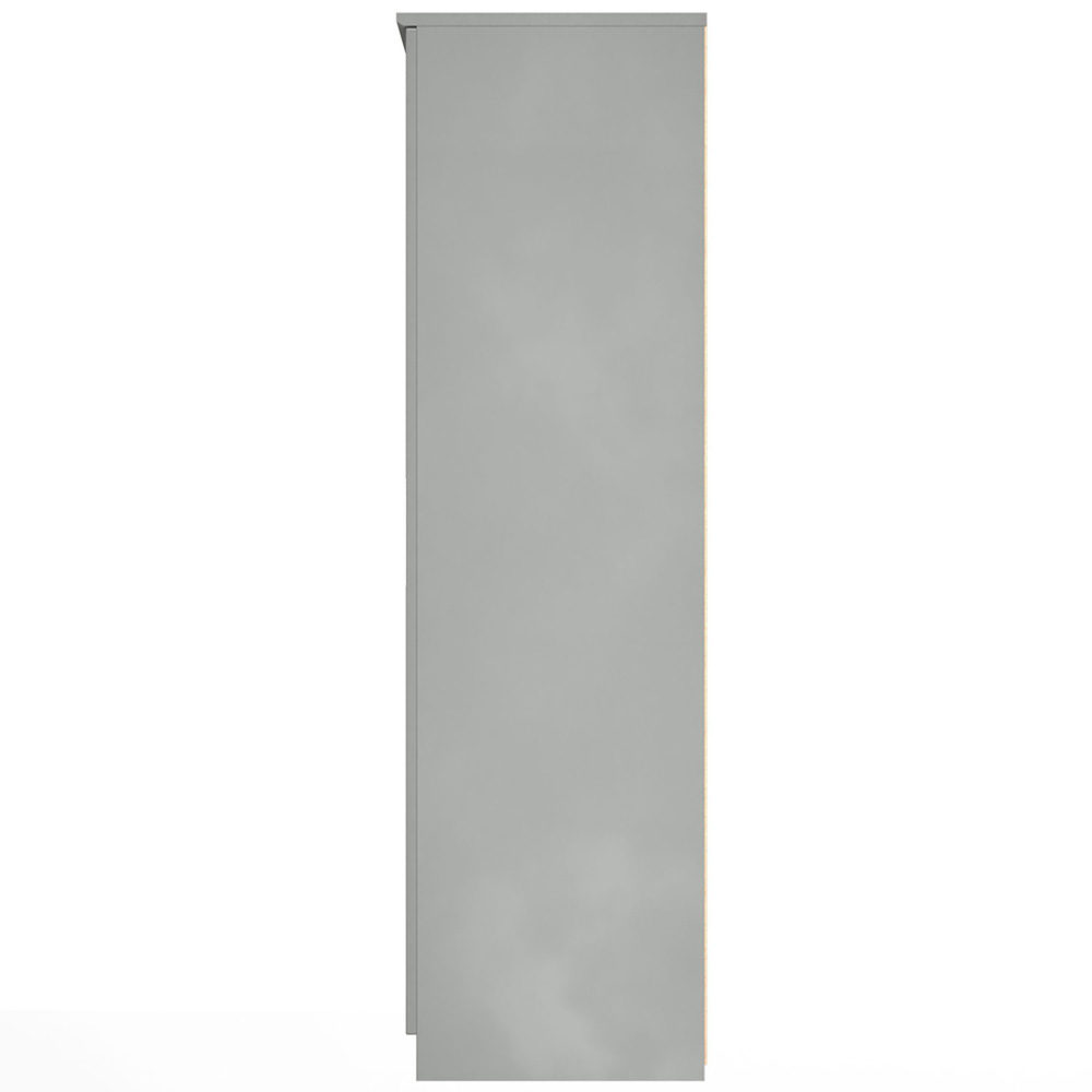 Crowndale Knightsbridge 3 Door Grey Gloss and Dusk Grey Mirror Wardrobe Ready Assembled Image 7