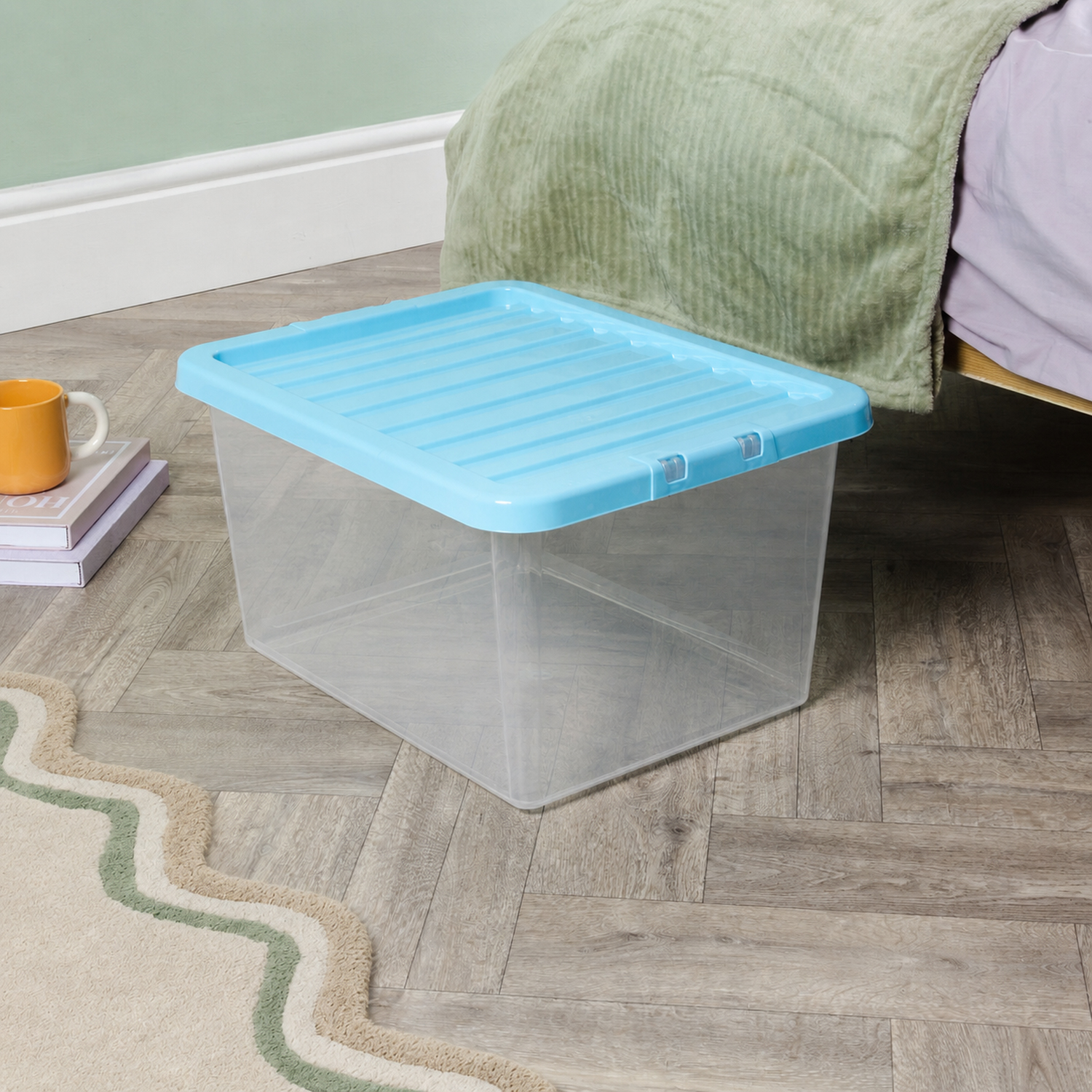 Wham Crystal Storage Box with Lid Blue Image 2