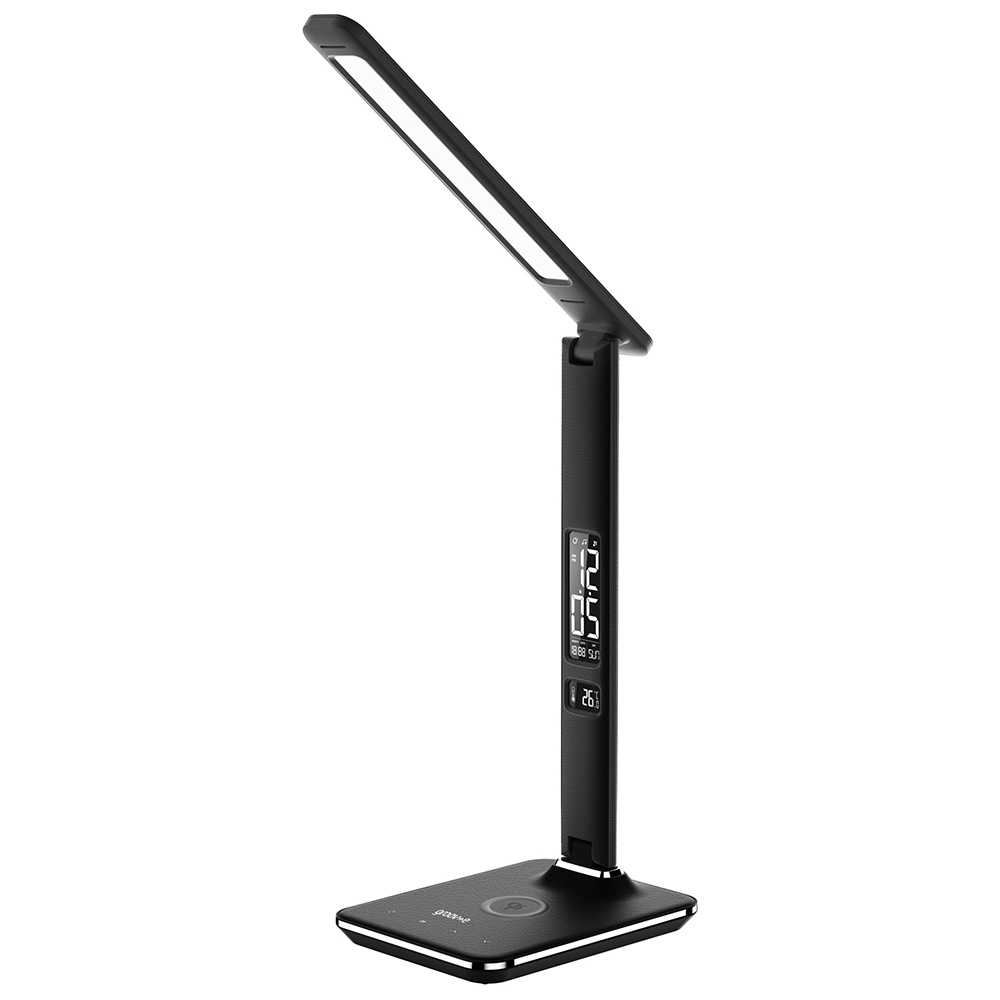 Groov-e Ares Black LED Desk Lamp with Wireless Charging Image 1