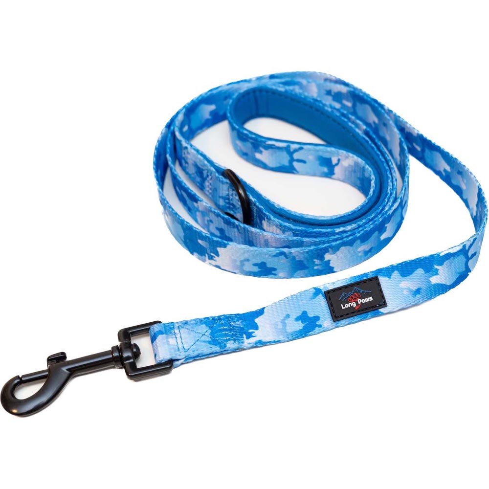 Long Paws Dog Lead Blue Camo Wilko