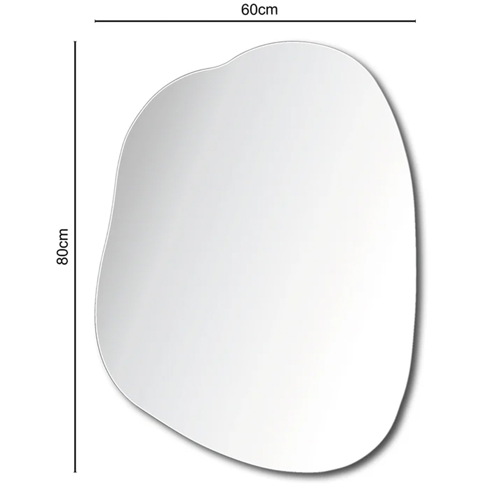 HGD Nemi Frameless Irregular Shape Wall-Mounted Pond Mirror 80 x 60cm Image 5
