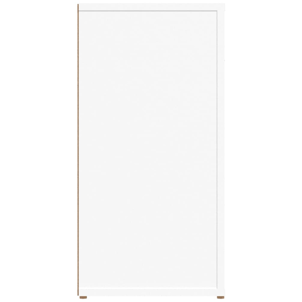 vidaXL 3 Drawer 6 Shelf White Wide Sideboard Image 7