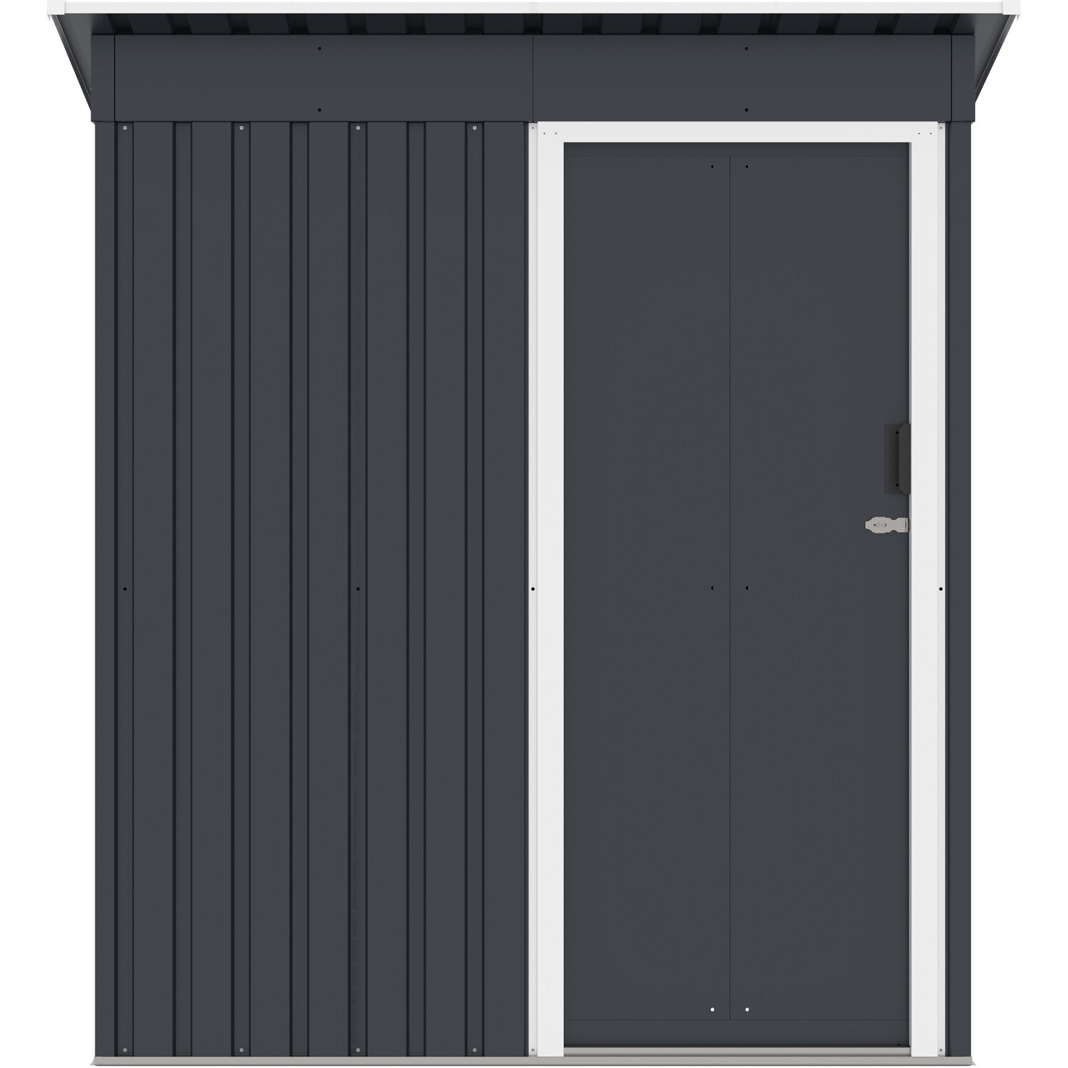 Garden Metal Storage Shed Black Image 3