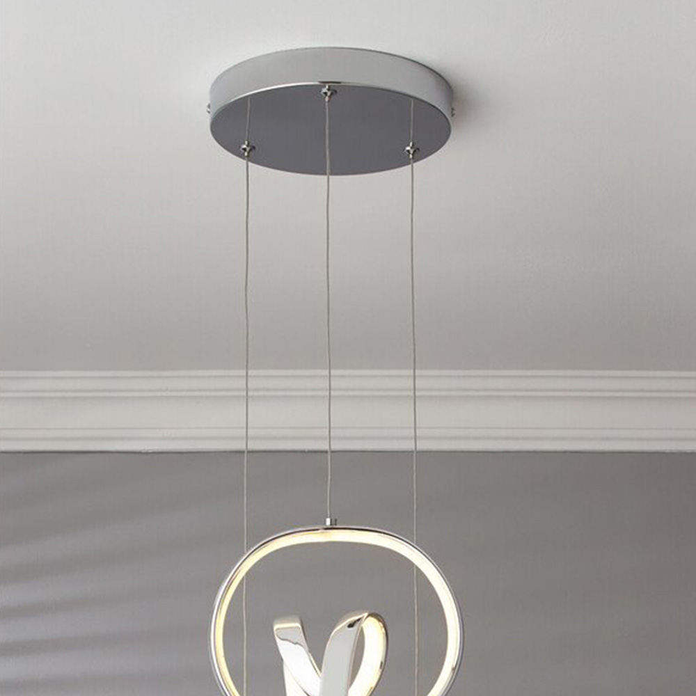 LED Chrome Echo Cluster Droplet Spheres  Ceiling Light Image 6