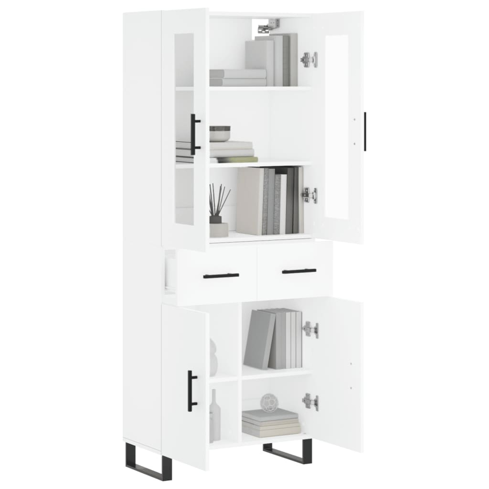 vidaXL 4 Door 2 Drawer White Highboard Image 3