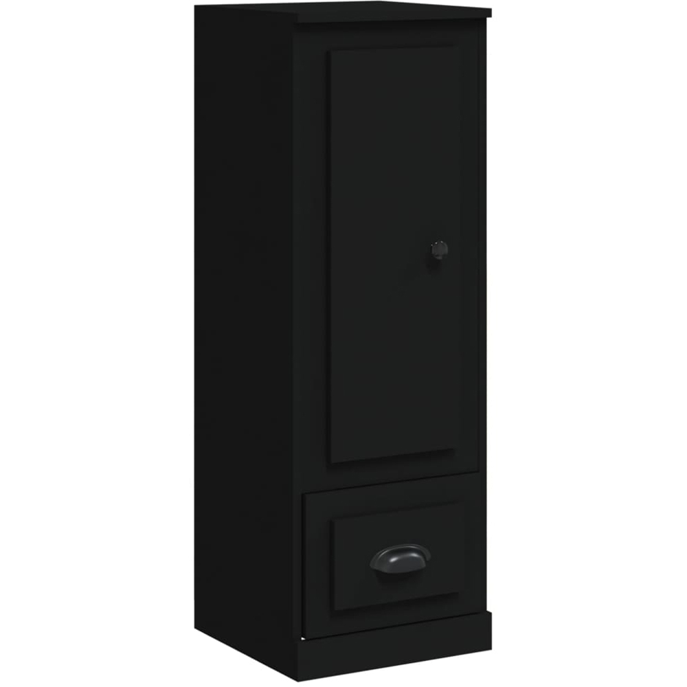 vidaXL Single Door Single Drawer Black Highboard Image 2